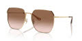 Coach HC7165D Shiny Light Gold/Brown/Brown Peach Gradient (900513) Sunglasses - Color Image