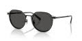 Coach HC7183 Satin Black/Grey Solid (947287) Sunglasses - Color Image