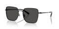 Coach HC7184D Shiny Black/Dark Grey/Grey Solid (934487) Sunglasses - Color Image