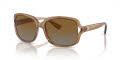 Coach HC8169 Transparent Brown/Brown Grey Gradient Polar (5561T5) Sunglasses - Color Image