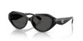 Coach HC8433U Black/Grey Solid (500287) Sunglasses - Color Image