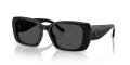 Coach HC8435U Black/Grey Solid (500287) Sunglasses - Color Image