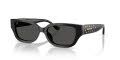 Coach HC8439U Black/Grey Solid (500287) Sunglasses - Color Image