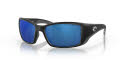 Costa Blackfin Matte Black / Blue Mirror 580P Polarized Polycarbonate (BL-11-OBMP) Sunglasses - Color Image
