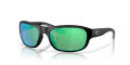 Costa Drop-Fly Matte Black / Green Mirror (911902) Sunglasses - Color Image