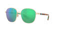 Costa Egret Shiny Gold / Green Mirror 580G LightWAVE Polarized Glass (EGR-296-OGMGLP) Sunglasses - Color Image