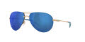 Costa Helo Matte Champagne-Deep Blue-Turquoise / Blue Mirror 580P Polarized Polycarbonate (HLO-243-OBMP) Sunglasses - Color Image