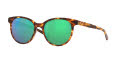 Costa Isla - Del Mar Collection Shiny Tortoise / Green Mirror 580G LightWAVE Polarized Glass (ISA-10-OGMGLP) Sunglasses - Color Image