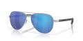 Costa Peli Brushed Silver/Blue Mirror (400229) Sunglasses - Color Image