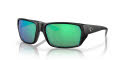Costa Tailfin Matte Black / Green Mirror (911303) - 60 Sunglasses - Color Image