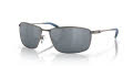 Costa Turret Matte Dark Gunmetal-Deep Blue-Black / Gray with Silver Mirror 580P Polarized Polycarbonate (TRT-247-OSGP) Sunglasses - Color Image