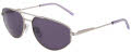 DKNY DK117S Satin Silver/Kiwi (045) Sunglasses - Color Image