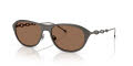 Diesel DL1011 Matte Gunmetal/Dark Brown (100973) Sunglasses - Color Image
