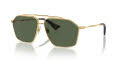 Dolce & Gabbana DG2303 Gold / Dark Green Polarized (02/9A) Sunglasses - Color Image