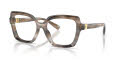 Dolce & Gabbana DG3413 Striped Grey (3449) Eyeglasses - Color Image