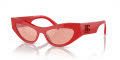 Dolce & Gabbana DG4450F Red / Pink Mirror Pink (30880000) Sunglasses - Color Image
