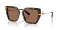 Dolce & Gabbana DG4474 Havana/Dark Brown (502/73) Sunglasses - Color Image