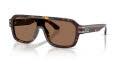 Dolce & Gabbana DG4507 Havana/Dark Brown (502/73) Sunglasses - Color Image
