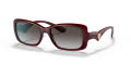 Dolce & Gabbana DG6152 Transparent Bordeaux/Grey Gradient (32858G) Sunglasses - Color Image