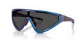EA7 Q74001 Matte Iridiscent Blue/Dark Grey (629187) Sunglasses - Color Image