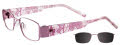 EasyClip EC255 With Magnetic Clip-On Lens Satin Lilac with Gray Lens Clip (80) - POLARIZED Eyeglasses - Color Image