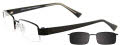 EasyClip EC257 With Magnetic Clip-On Lens Satin Black with Gray Lens Clip (90) - POLARIZED Eyeglasses - Color Image