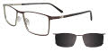 EasyClip EC715 with Magnetic Clip On Lens Steel & Silver (020) Eyeglasses - Color Image