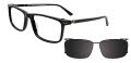 EasyClip EC734 with Magnetic Clip On Lens Black (090) Eyeglasses - Color Image