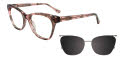 EasyClip EC749 with Magnetic Clip On Lens Pink Tortoise (030) Eyeglasses - Color Image