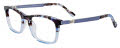EasyClip EC494 No Clip-On Lens Demi Blue & Crystal Blue (50) Eyeglasses - Color Image