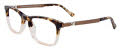 EasyClip EC494 No Clip-On Lens Demi Brown & Crystal Brown (10) Eyeglasses - Color Image