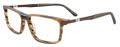 EasyClip EC648 With Magnetic Clip-On Lens Matt Marble Brown / Bronze (010) Eyeglasses - Color Image