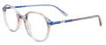 EasyClip EC659 No Clip On Lens Transparent Light Blue & Light Brown (050) Eyeglasses - Color Image