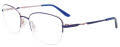EasyClip EC661 With Magnetic Clip-On Lens Blue & Pink Gold (050) Eyeglasses - Color Image