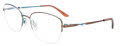 EasyClip EC661 With Magnetic Clip-On Lens Light Brown & Light Blue (010) Eyeglasses - Color Image