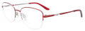 EasyClip EC661 With Magnetic Clip-On Lens Red & Silver (030) Eyeglasses - Color Image