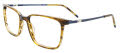 EasyClip EC678 With Magnetic Clip-On Lens Khaki Marbled / Blue (060) Eyeglasses - Color Image