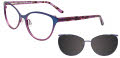 EasyClip EC498 With Magnetic Clip-On Lens Blue & Purple (50) Eyeglasses - Color Image