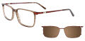 EasyClip EC512 With Magnetic Clip-On Lens Brown-Marbled (10) Eyeglasses - Color Image