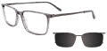 EasyClip EC512 With Magnetic Clip-On Lens Grey-Marbled (20) Eyeglasses - Color Image