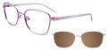 EasyClip EC535 With Magnetic Clip-On Lens Satin Light Purple with Polarized Clip on Lens (080) Eyeglasses - Color Image