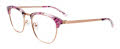 EasyClip EC544 With Magnetic Clip-On Lens Matte Rose Gold & Marbled Lilac & Crystal (030) Eyeglasses - Color Image