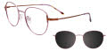 EasyClip EC553 With Magnetic Clip-On Lens Dark Rose Gold & Dark Copper (030) Eyeglasses - Color Image