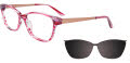 EasyClip EC562 With Magnetic Clip-On Lens Pink with Polarized Lens (030) Eyeglasses - Color Image