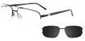 EasyClip EC565 With Magnetic Clip-On Lens Matte Black (090) Eyeglasses - Color Image