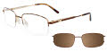 EasyClip EC566 With Magnetic Clip-On Lens Tortoise Black & Beige (010) Eyeglasses - Color Image