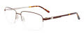 EasyClip EC567 With Magnetic Clip-On Lens Satin Brown & Matte Silver (010) Eyeglasses - Color Image