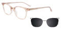 EasyClip EC577 with Magnetic Clip-On Lens Marbled Brown (010) Eyeglasses - Color Image