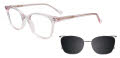EasyClip EC577 with Magnetic Clip-On Lens Marbled Pink & Crystal Pink (030) Eyeglasses - Color Image