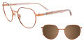 EasyClip EC578 With Magnetic Clip On Lens Copper & Pink Gold/Crystal Light Pink (10) Eyeglasses - Color Image